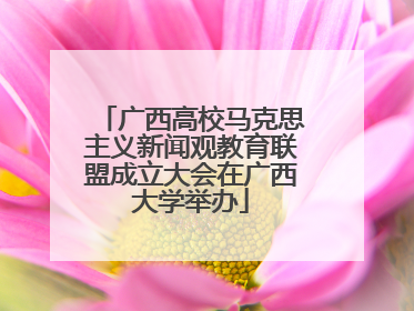 广西高校马克思主义新闻观教育联盟成立大会在广西大学举办