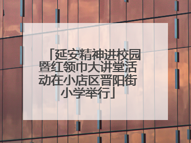 延安精神进校园暨红领巾大讲堂活动在小店区晋阳街小学举行