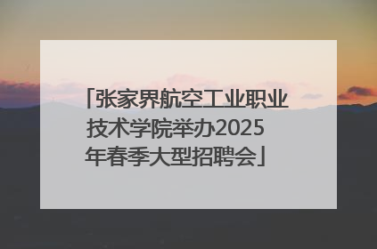 张家界航空工业职业技术学院举办2025年春季大型招聘会