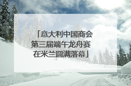 意大利中国商会第三届端午龙舟赛在米兰圆满落幕