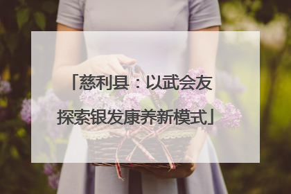 慈利县：以武会友 探索银发康养新模式