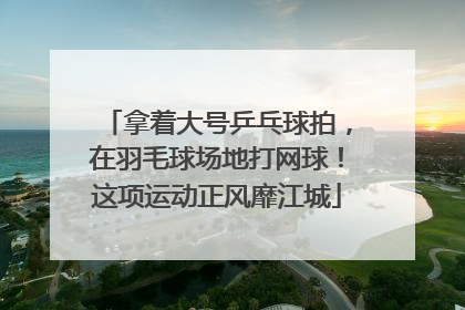 拿着大号乒乓球拍，在羽毛球场地打网球！这项运动正风靡江城