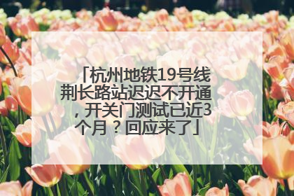 杭州地铁19号线荆长路站迟迟不开通，开关门测试已近3个月？回应来了