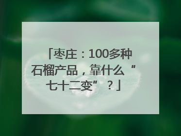 枣庄：100多种石榴产品，靠什么“七十二变”？