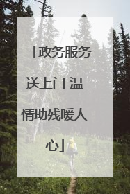政务服务送上门 温情助残暖人心