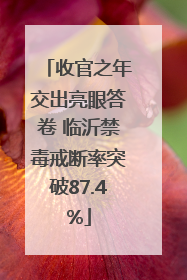 收官之年交出亮眼答卷 临沂禁毒戒断率突破87.4%
