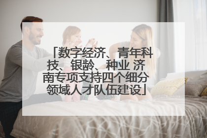 数字经济、青年科技、银龄、种业 济南专项支持四个细分领域人才队伍建设