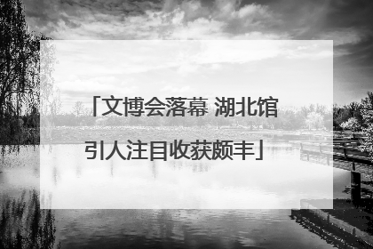 文博会落幕 湖北馆引人注目收获颇丰