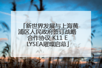 新世界发展与上海黄浦区人民政府签订战略合作协议 K11 ELYSEA璀璨启幕