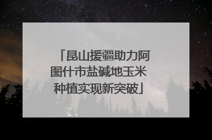 昆山援疆助力阿图什市盐碱地玉米种植实现新突破