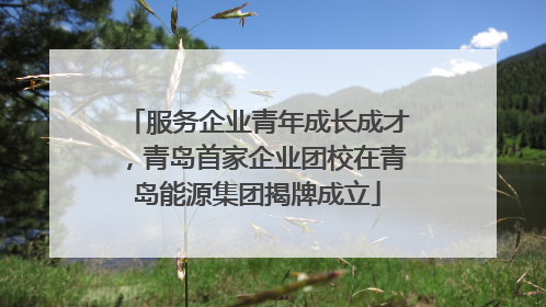 服务企业青年成长成才，青岛首家企业团校在青岛能源集团揭牌成立