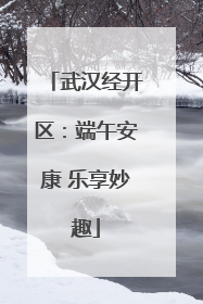 武汉经开区：端午安康 乐享妙趣