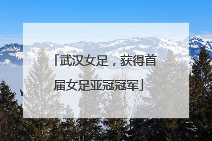武汉女足，获得首届女足亚冠冠军