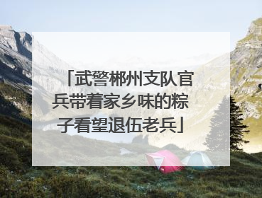 武警郴州支队官兵带着家乡味的粽子看望退伍老兵