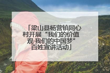 梁山县杨营镇同心村开展“我们的价值观·我们的中国梦”百姓宣讲活动