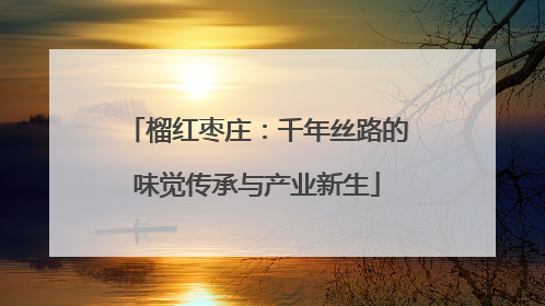 榴红枣庄：千年丝路的味觉传承与产业新生