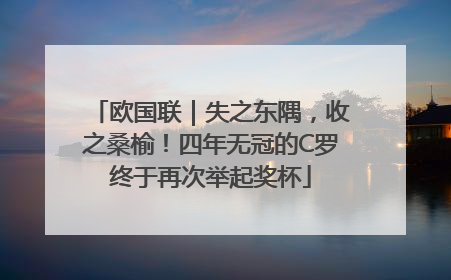 欧国联｜失之东隅，收之桑榆！四年无冠的C罗终于再次举起奖杯