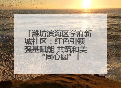 潍坊滨海区学府新城社区：红色引领 强基赋能 共筑和美“同心圆”