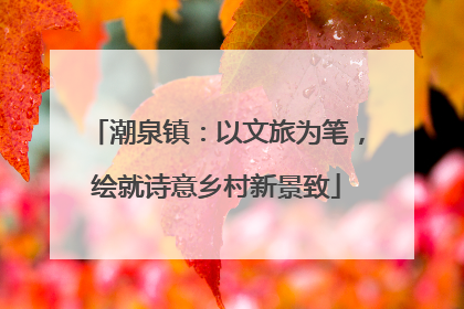 潮泉镇：以文旅为笔，绘就诗意乡村新景致