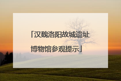 汉魏洛阳故城遗址博物馆参观提示