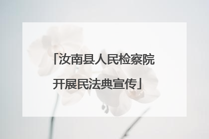 汝南县人民检察院开展民法典宣传