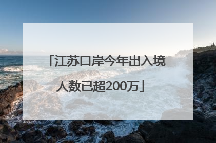 江苏口岸今年出入境人数已超200万