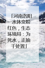 河南洛阳一水体变粉红色，生态环境局：为死水，正抽干处置