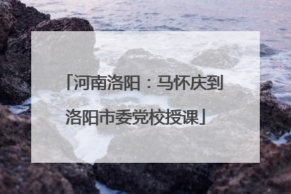 河南洛阳：马怀庆到洛阳市委党校授课