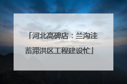 河北高碑店：兰沟洼蓄滞洪区工程建设忙