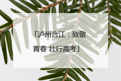 泸州合江：致敬青春 壮行高考