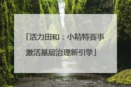 活力田和：小精特赛事激活基层治理新引擎