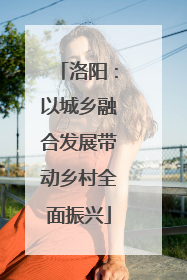 洛阳：以城乡融合发展带动乡村全面振兴