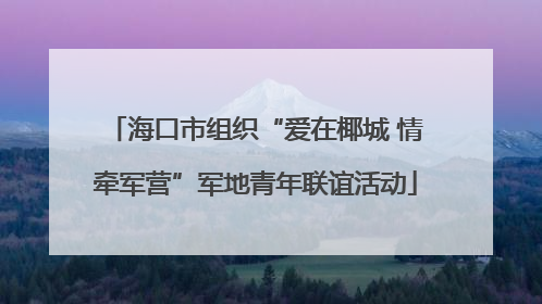 海口市组织“爱在椰城 情牵军营”军地青年联谊活动