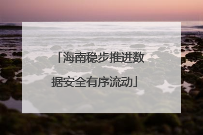 海南稳步推进数据安全有序流动