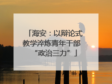 海安：以辩论式教学淬炼青年干部“政治三力”
