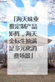 海天味业推定制产品矩阵，海天金标生抽满足多元化消费场景