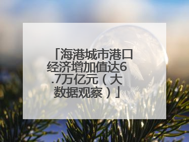 海港城市港口经济增加值达6.7万亿元（大数据观察）