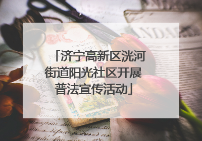 济宁高新区洸河街道阳光社区开展普法宣传活动