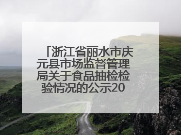 浙江省丽水市庆元县市场监督管理局关于食品抽检检验情况的公示2025年第3期