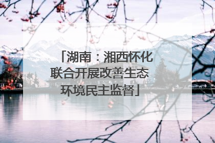 湖南：湘西怀化联合开展改善生态环境民主监督