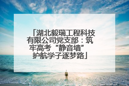 湖北毅瑞工程科技有限公司党支部：筑牢高考“静音墙” 护航学子逐梦路