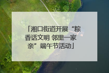 湘口街道开展“粽香话文明 邻里一家亲”端午节活动