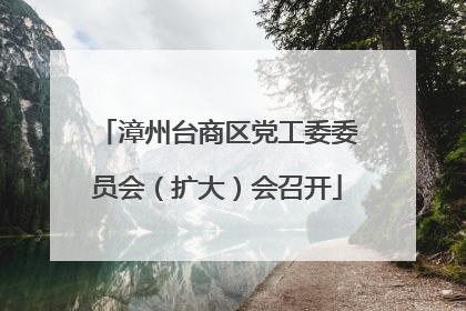 漳州台商区党工委委员会（扩大）会召开