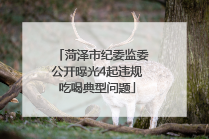 菏泽市纪委监委公开曝光4起违规吃喝典型问题