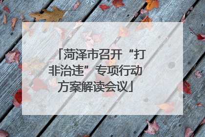 菏泽市召开“打非治违”专项行动方案解读会议