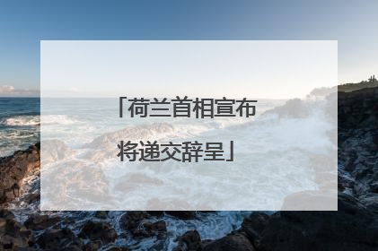 荷兰首相宣布将递交辞呈