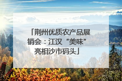 荆州优质农产品展销会：江汉“美味”亮相沙市码头