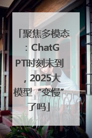 聚焦多模态：ChatGPT时刻未到，2025大模型“变慢”了吗