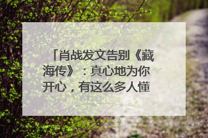 肖战发文告别《藏海传》：真心地为你开心，有这么多人懂你，导演回应“是否有第二季”