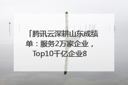 腾讯云深耕山东成绩单：服务2万家企业，Top10千亿企业8家选择腾讯云